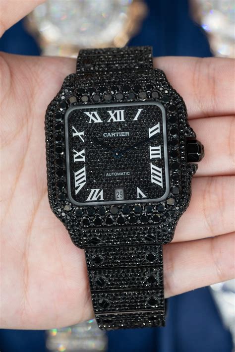 cartier black|cartier black diamond watch.